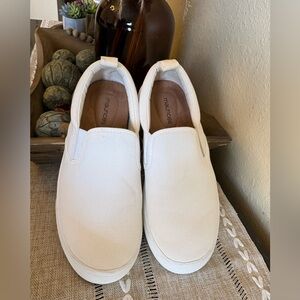 Maurice's white slip on sneakers size 7.5